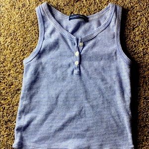 Brandy Melville Blue and white striped tank top!